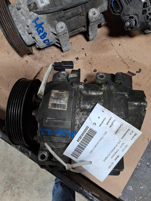 Used A/C Compressor fits: 2011 Nissan Altima 2.5L 4 cylinder w/o Hybrid Grade C