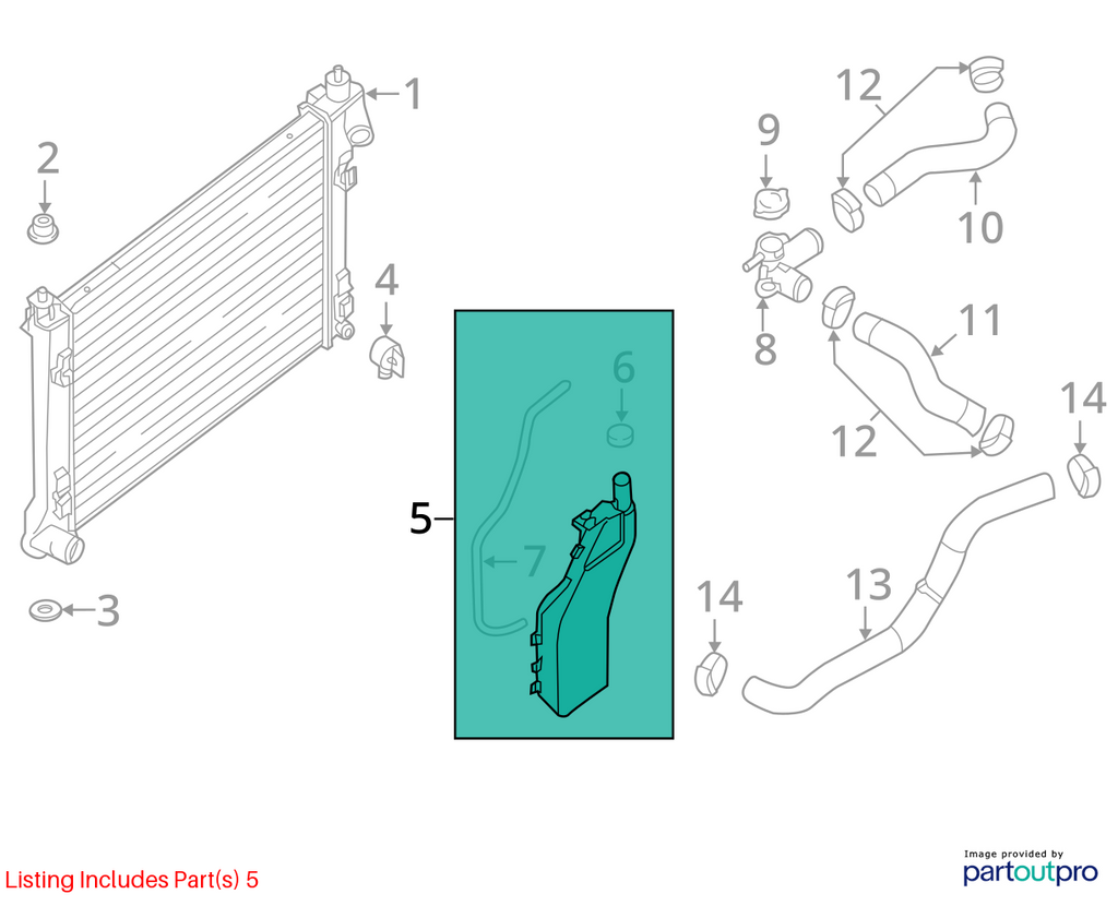 Used Engine Coolant Reservoir fits: 2019 Nissan Sentra  Grade A