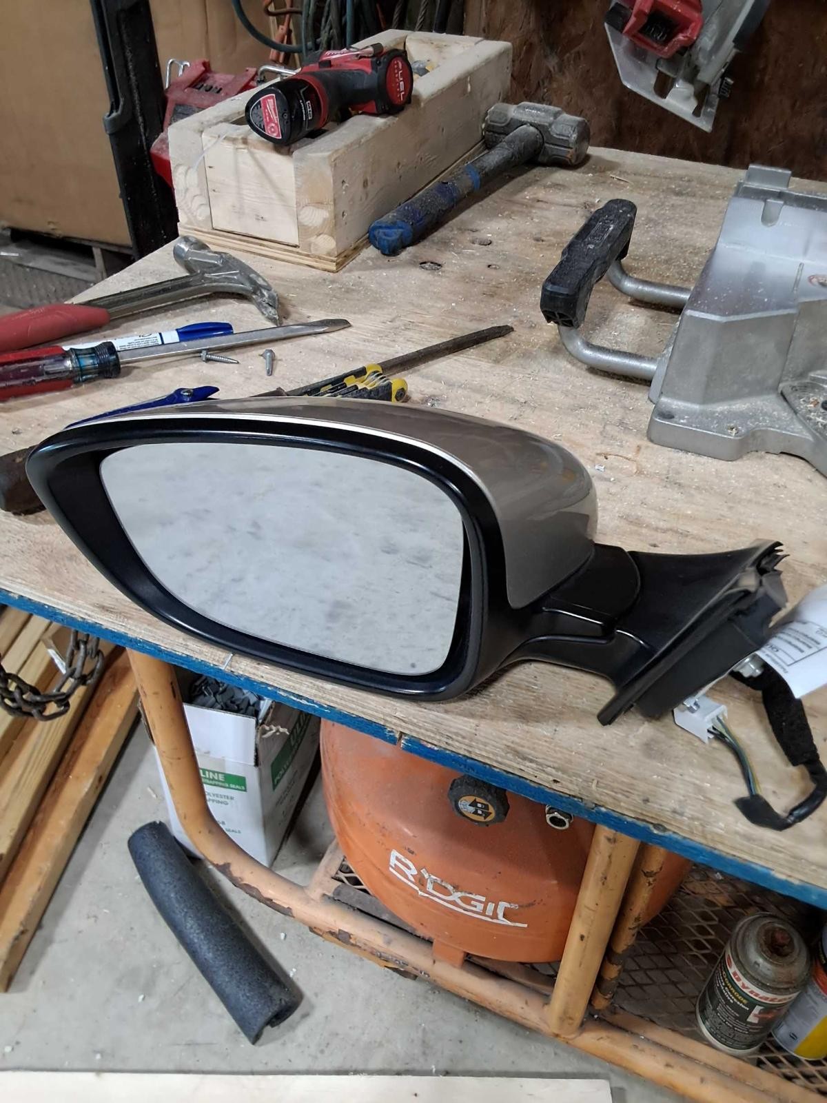 Used Left Door Mirror fits: 2019 Honda Accord power body colored heated w/o auto