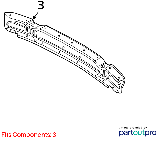 Used Rear Bumper Reinforcement Rear fits: 1999 Bmw 323I Sdn E46 Rear Grade A