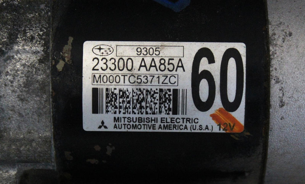 Used Starter Motor fits: 2019 Subaru Impreza AT CVT Grade A