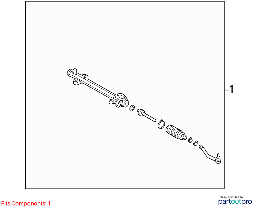Used Rack and Pinion Assembly fits: 2020 Hyundai Santa fe power rack and pinion