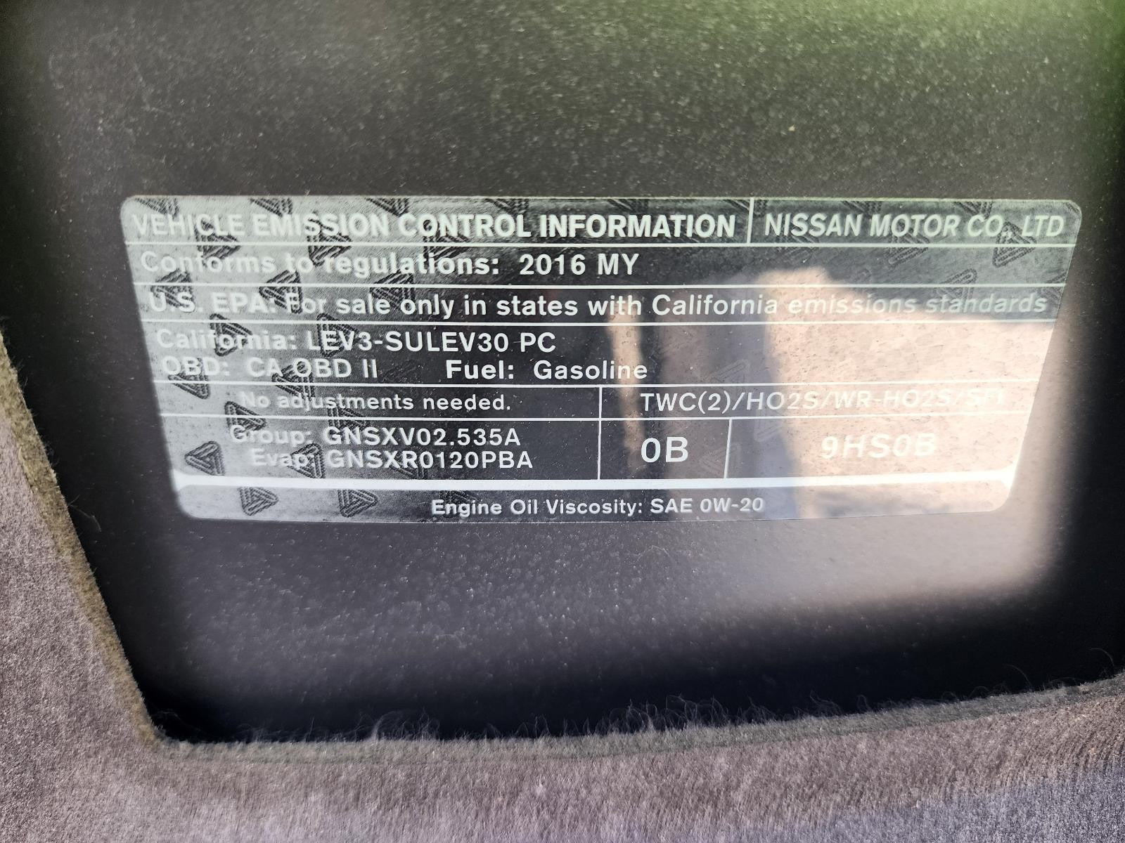 NISSAN ALTIMA Engine 2.5L (VIN A, 4th digit, QR25DE) 16 17