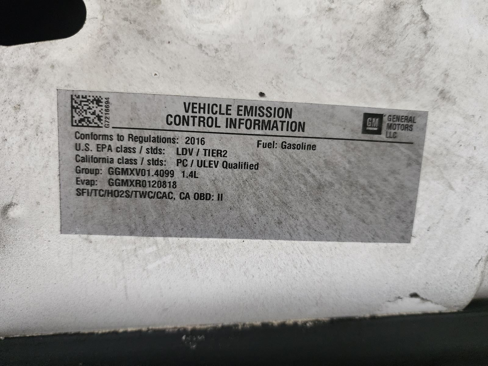 Used Front Bumper Reinforcement Front fits: 2016 Chevrolet Cruze Front Grade A