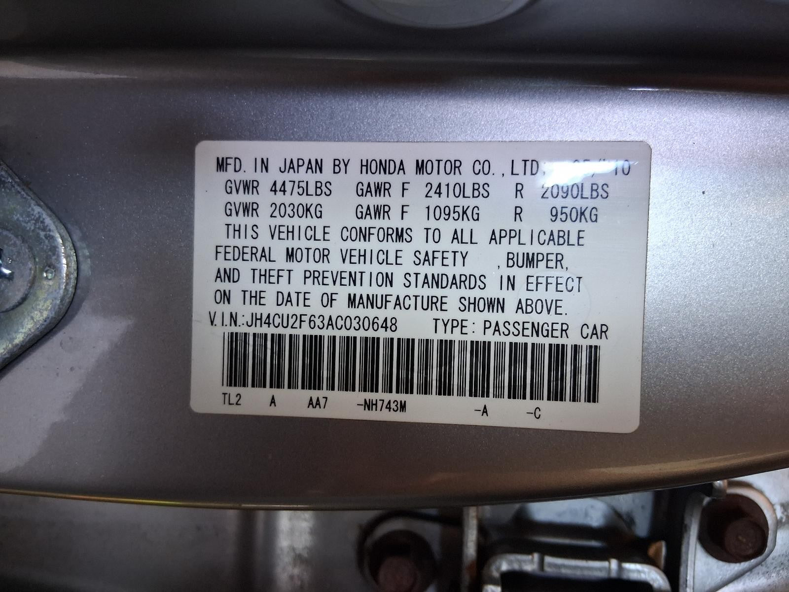 Used Front Left Door Window Regulator Front fits: 2010 Acura Tsx electric assemb