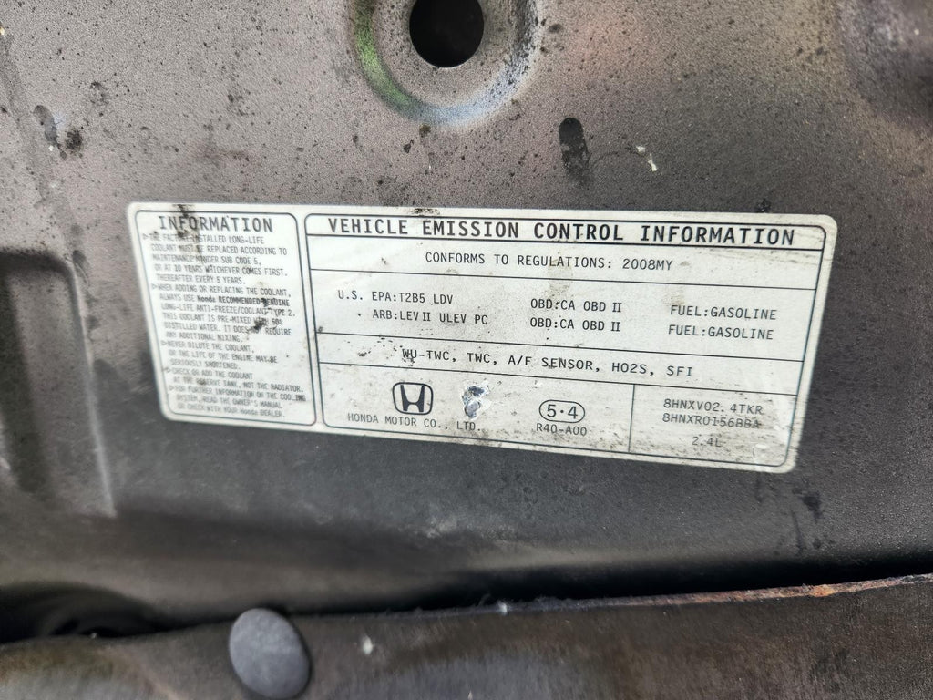 Used Starter Motor fits: 2008 Honda Accord 2.4L California emissions AT Grade C