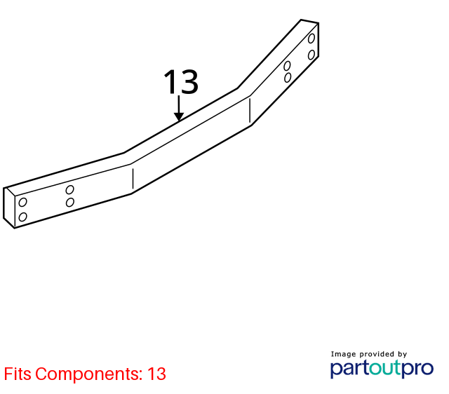 Used Rear Bumper Reinforcement Rear fits: 2009 Infiniti EX35 Rear Grade A