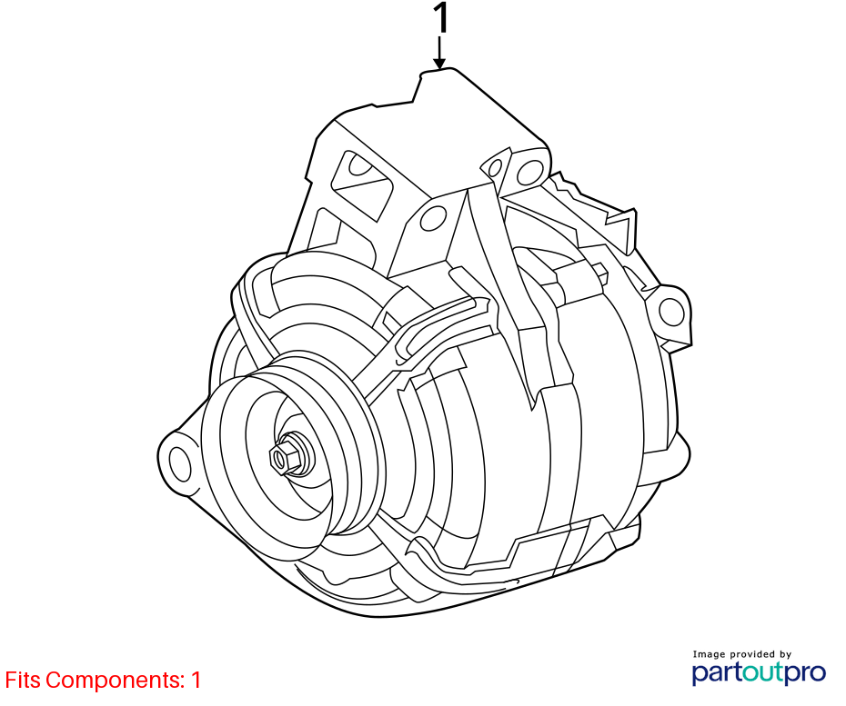 Used Alternator fits: 2017 Chevrolet Impala 3.6L 150 amp Grade B