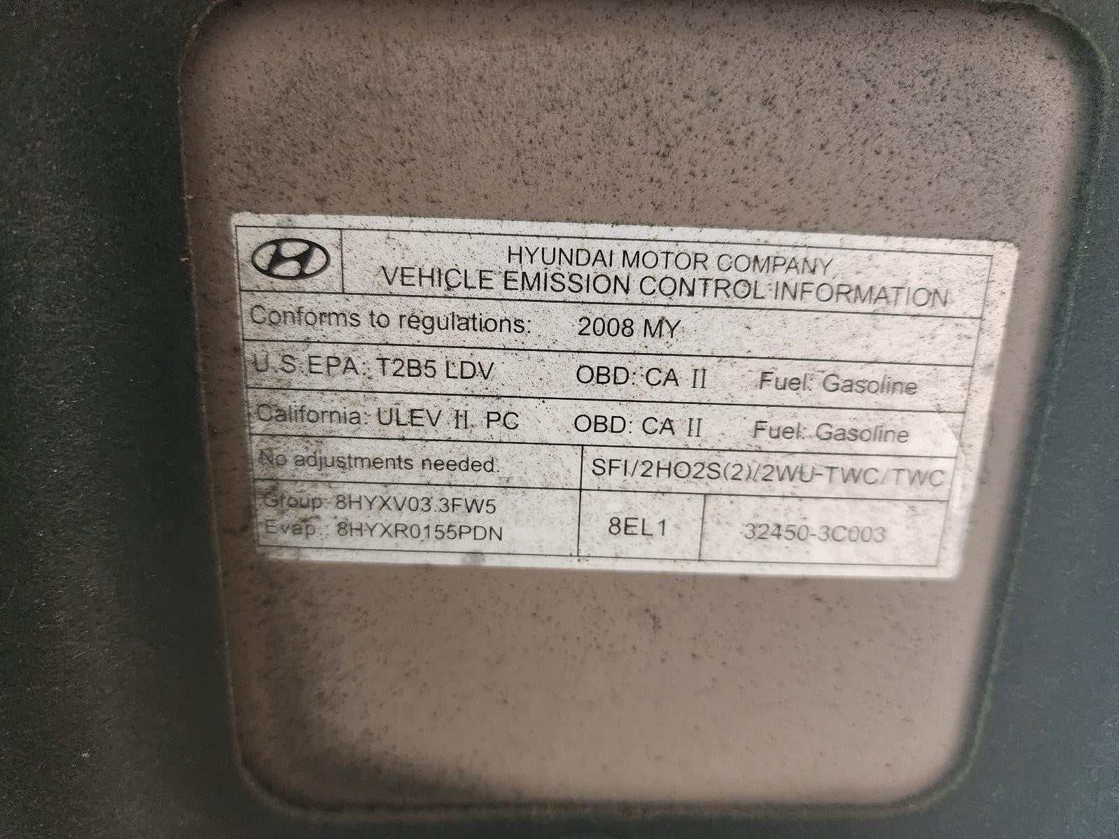 Used Air Cleaner Assembly fits: 2008 Hyundai Sonata 3.3 Grade A