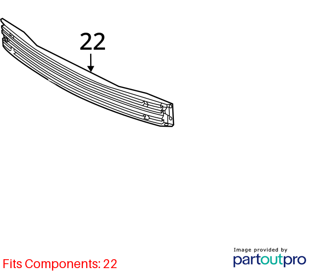 Used Front Bumper Reinforcement Front fits: 2014 Ford Explorer Front Grade A