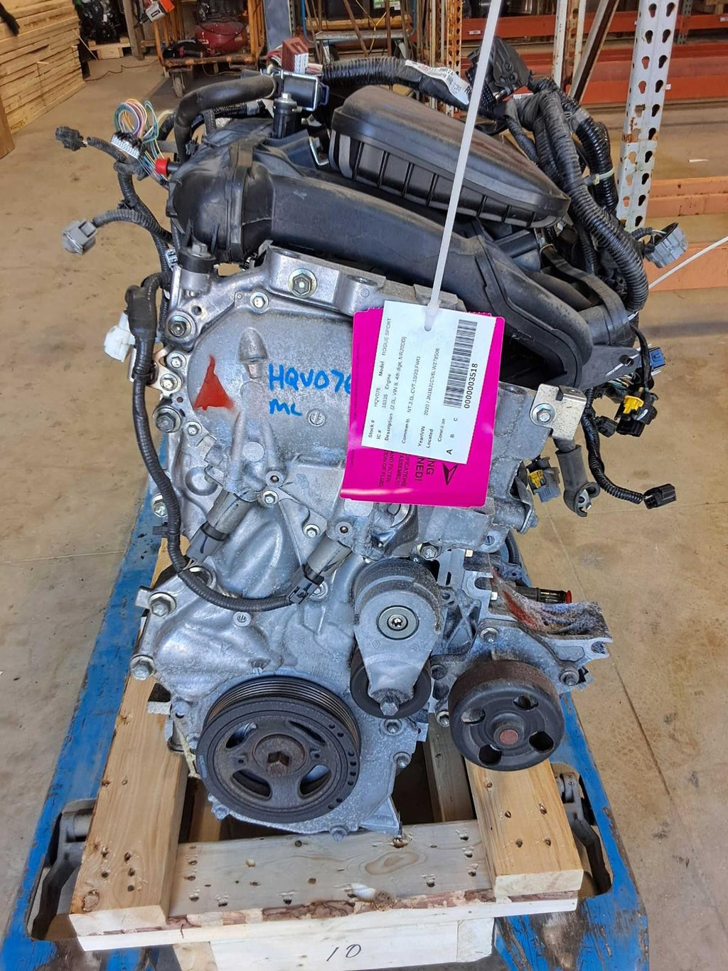 Used Engine Complete Assembly fits: 2020 Nissan Rogue sport 2.0L VIN B 4th digit