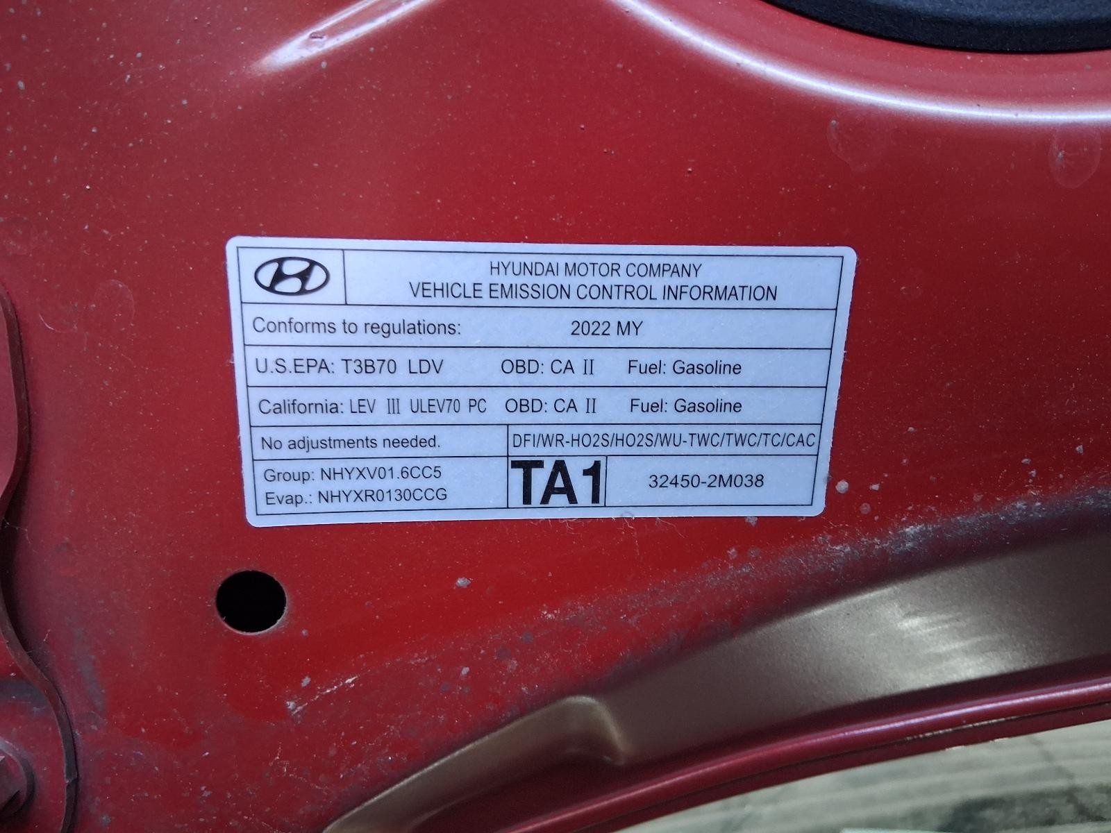 Used Park Assist Camera fits: 2022 Hyundai Elantra radar unit rear bumper cover