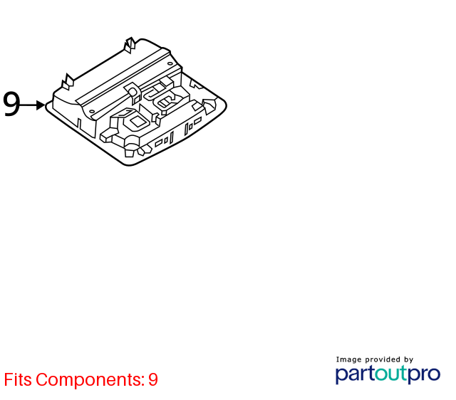 Used Front Upper Center Console fits: 2019 Nissan Rogue roof S Front Upper Grade