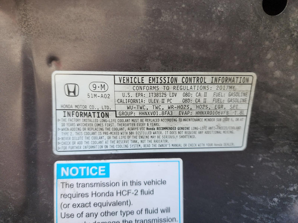 Used Windshield Wiper Motor fits: 2017 Honda Hr-v  Grade A