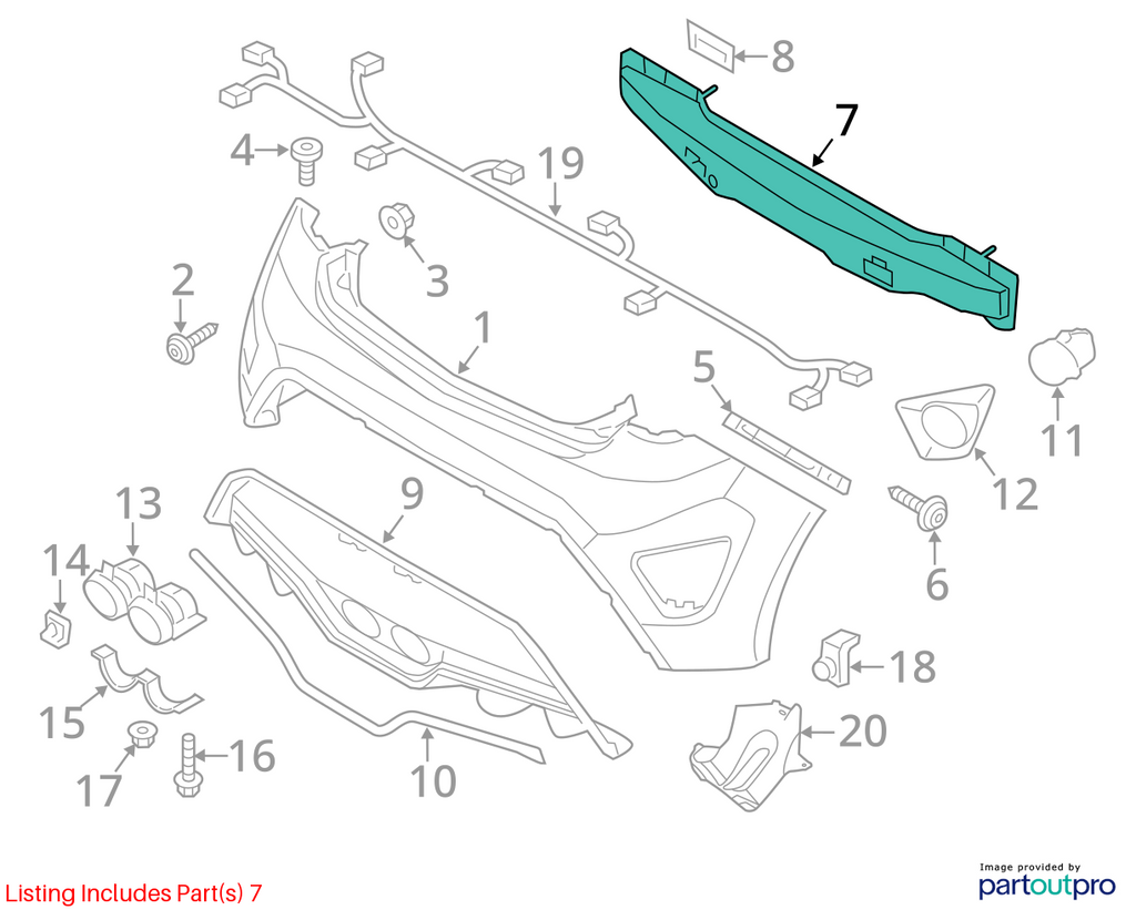 Used Rear Bumper Reinforcement Rear fits: 2014 Hyundai Veloster turbo Rear Grade