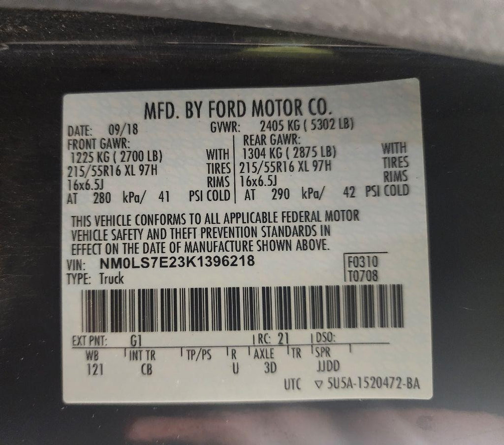 Used A/C Selector Switch fits: 2019 Ford Transit connect manual temperature cont
