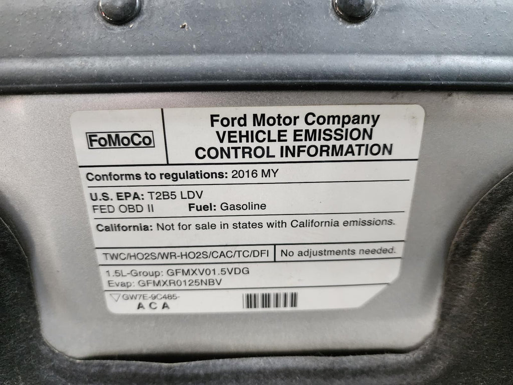 Used Rear Bumper Reinforcement Rear fits: 2016 Ford Fusion Rear Grade A