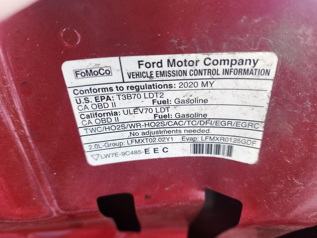 Used Left Sun Visor fits: 2020 Ford Escape w/illumination L. w/o garage door ope