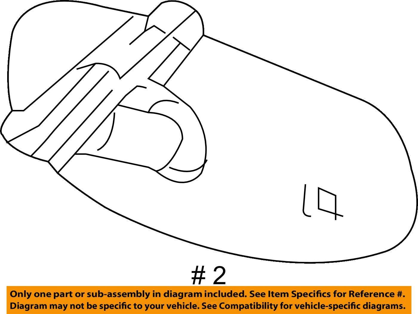 2010-2016 CADILLAC SRX REAR VIEW MIRROR OEM 13503843