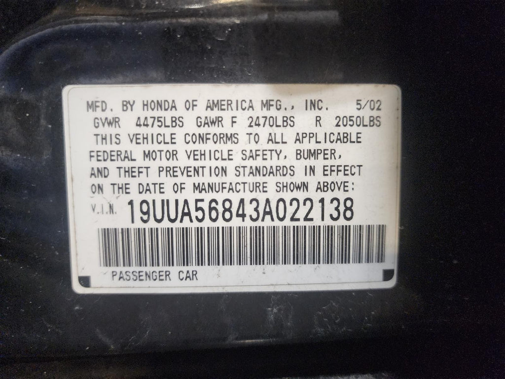 Used Starter Motor fits: 2003 Acura Tl  Grade A
