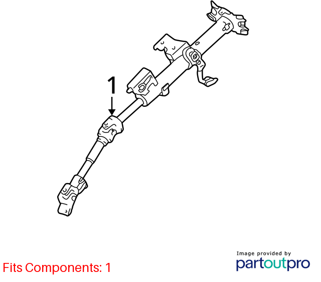 Used Steering Column fits: 2005 Toyota Corolla Floor Shift Grade A