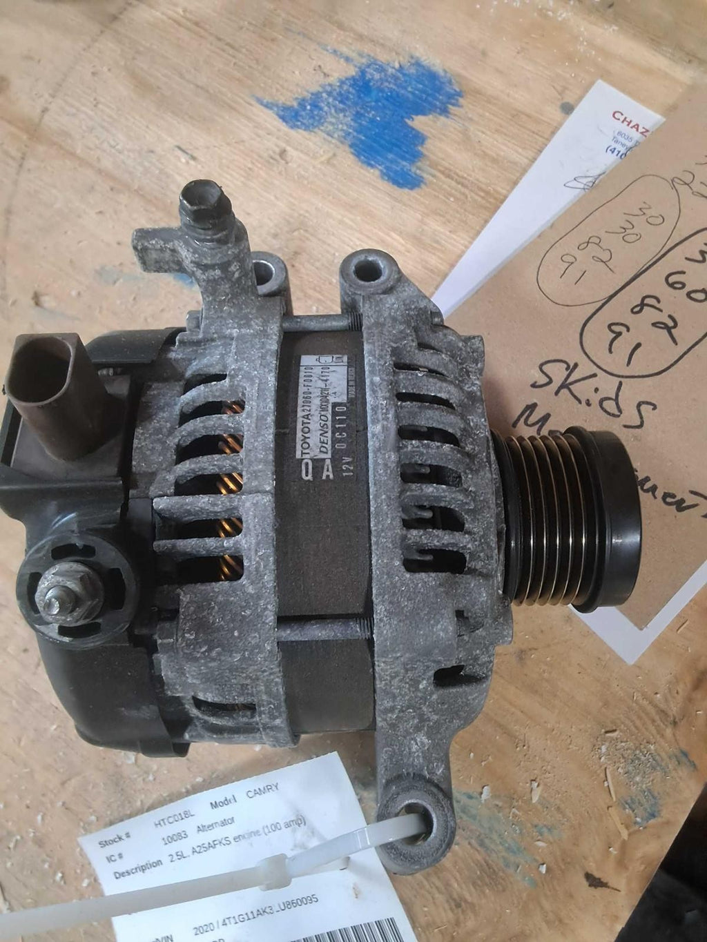 Used Alternator fits: 2020 Toyota Camry VIN 1 5th digit 100 amp Grade B