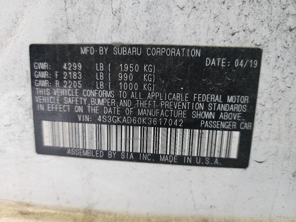 Used Windshield Wiper Motor fits: 2019 Subaru Impreza  Grade A