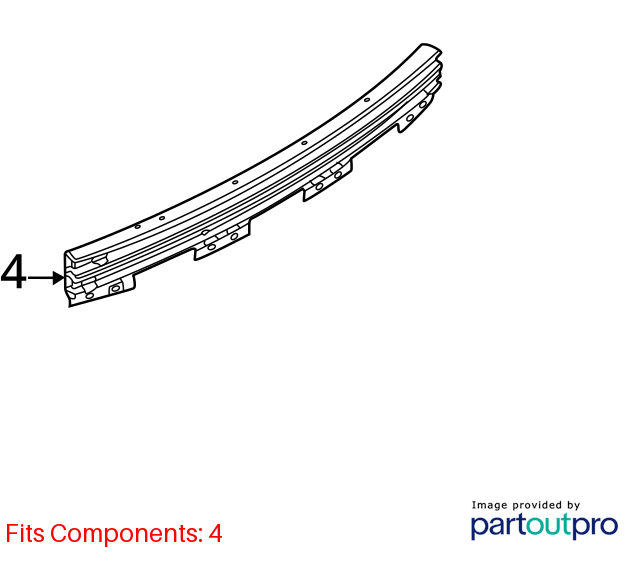 Used Rear Bumper Reinforcement Rear fits: 2021 Nissan Versa Rear Grade A