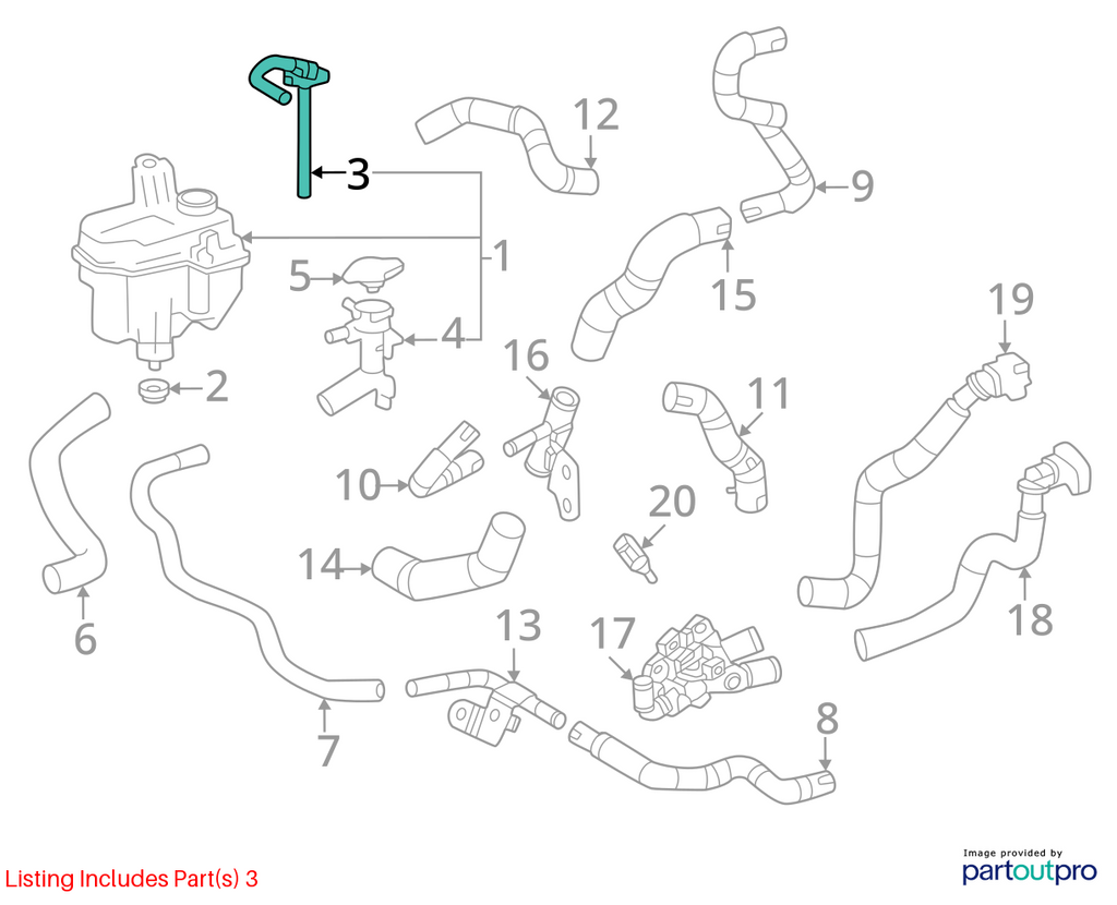 Used Engine Coolant Reservoir fits: 2023 Toyota Corolla cross main Grade A