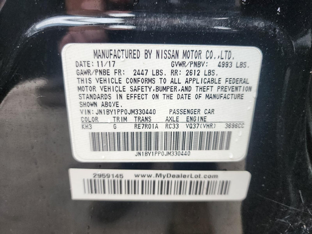 Used Rear Right Drive Axle Shaft fits: 2018 Infiniti Q70 Rear Axle Rear Right Gr