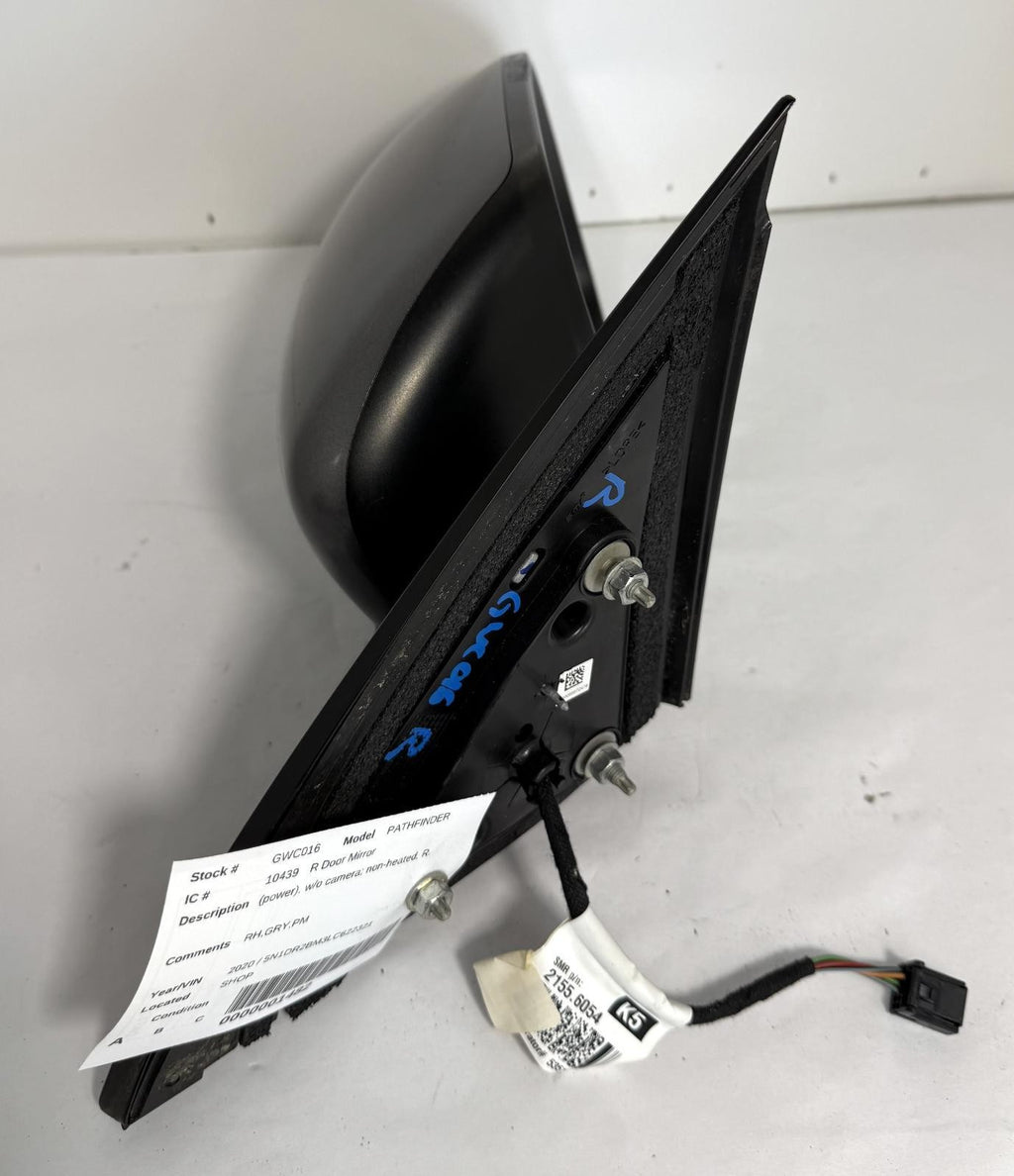 2018-2020 NISSAN PATHFINDER RIGHT SIDE VIEW DOOR MIRROR OEM 
