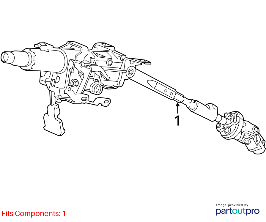 Used Steering Column fits: 2017 Honda Accord Floor Shift US market Cpe w/fog lam