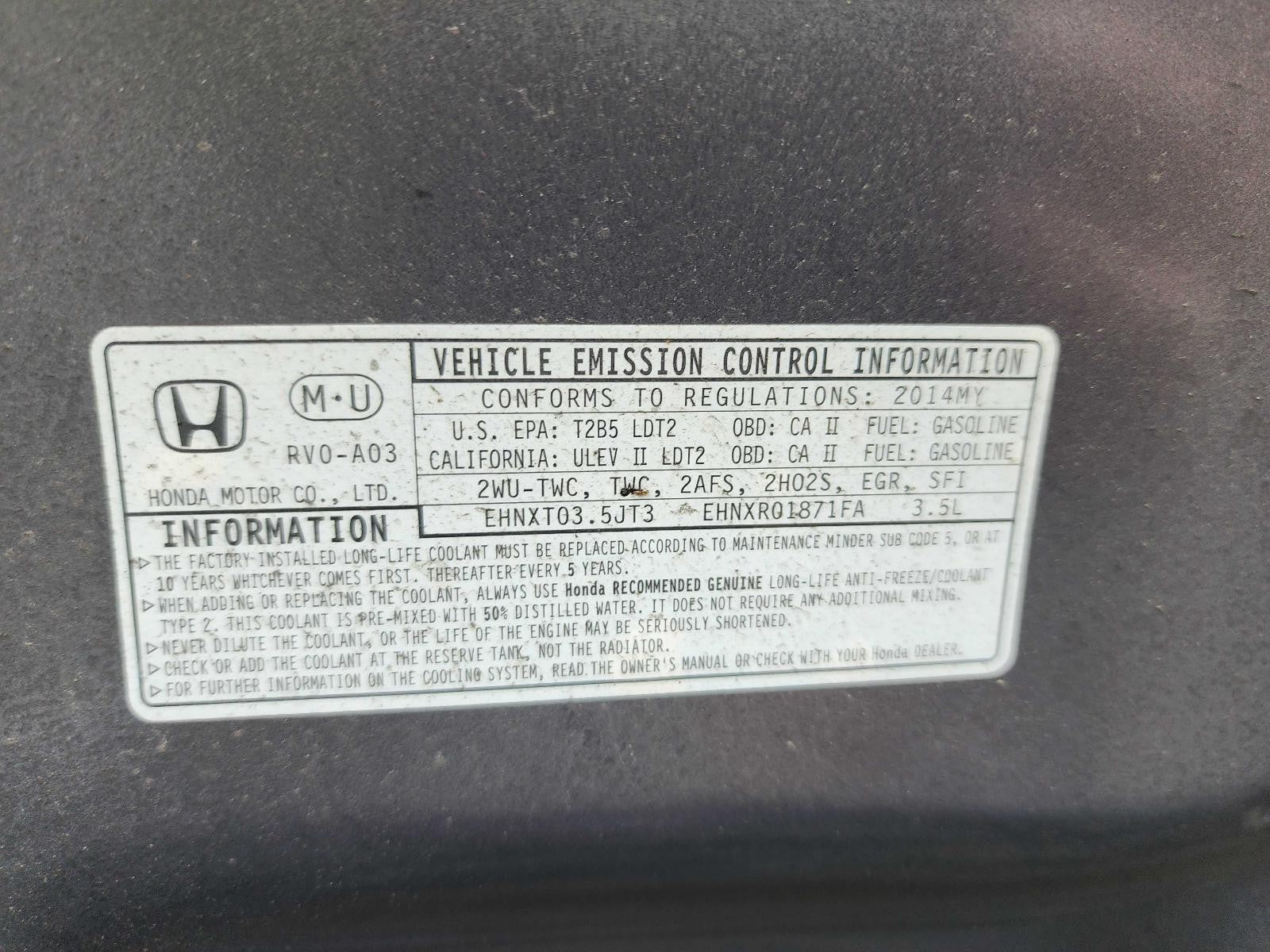 Used Front HVAC Blower Motor fits: 2014 Honda Odyssey  Grade A