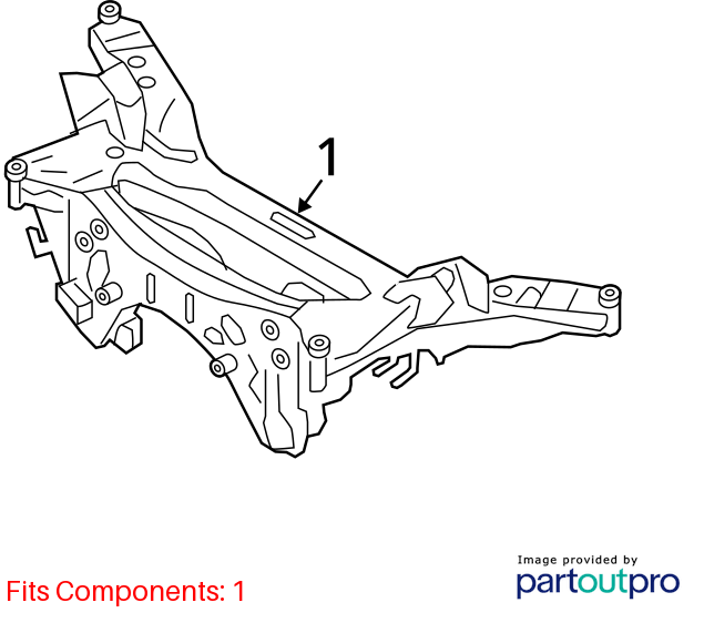Used Rear Frame Crossmember fits: 2020 Nissan Rogue rear VIN 5 1st digit USA bui