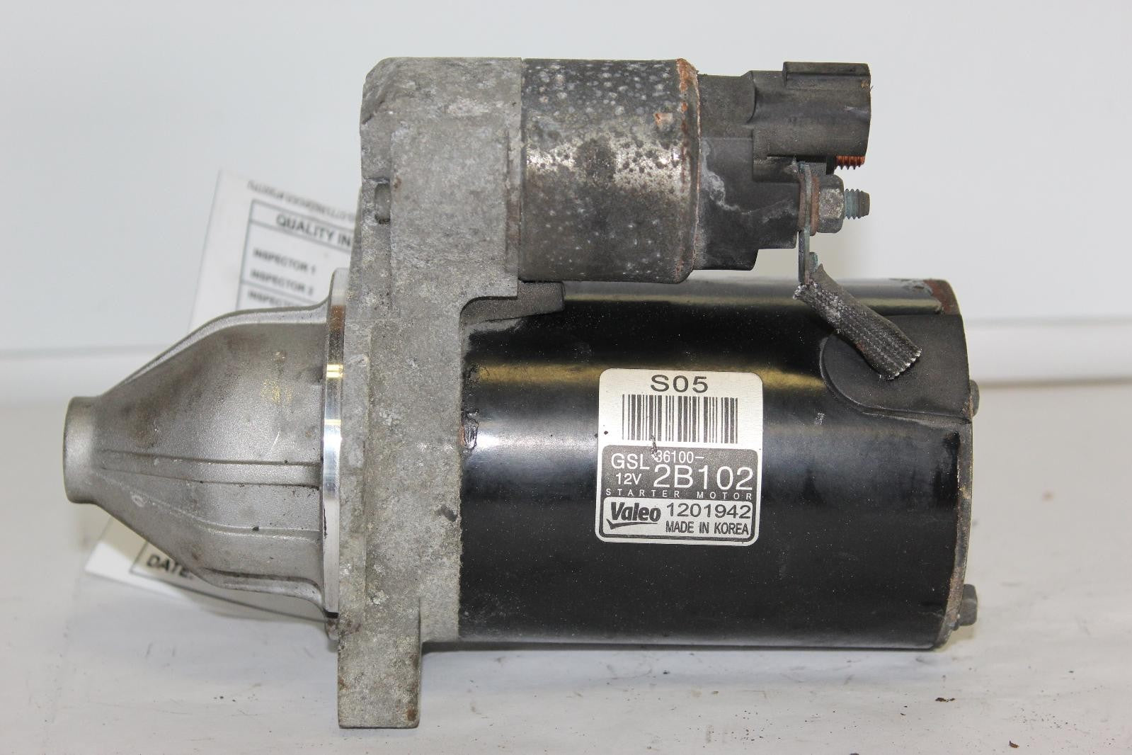 Used Starter Motor fits: 2014 Hyundai Accent ID 361002B102 Grade B