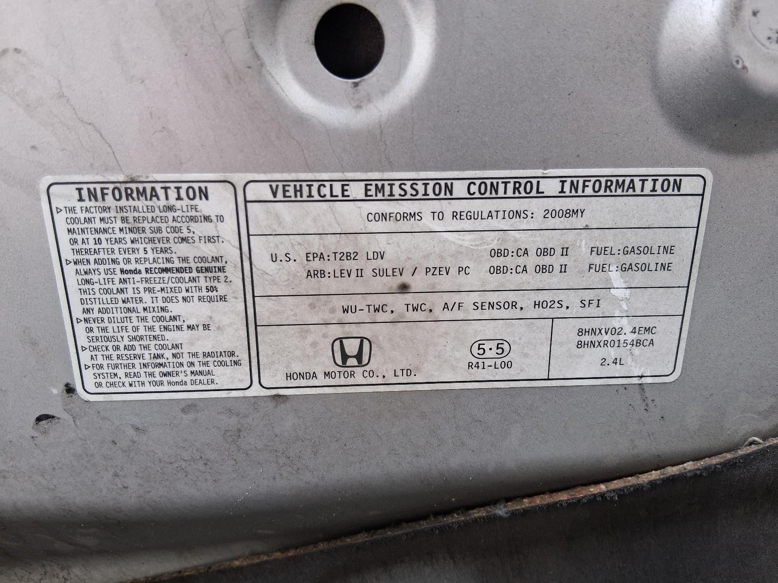 Used Windshield Wiper Motor fits: 2008 Honda Accord Cpe Grade A