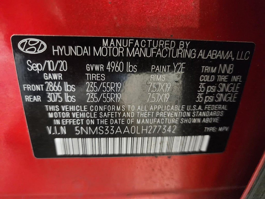 Used Left Headlight Assembly fits: 2020 Hyundai Santa fe US built LED low beam d
