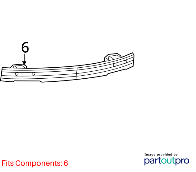 Used Rear Bumper Reinforcement Rear fits: 2015 Chrysler 200 Sdn Rear Grade A