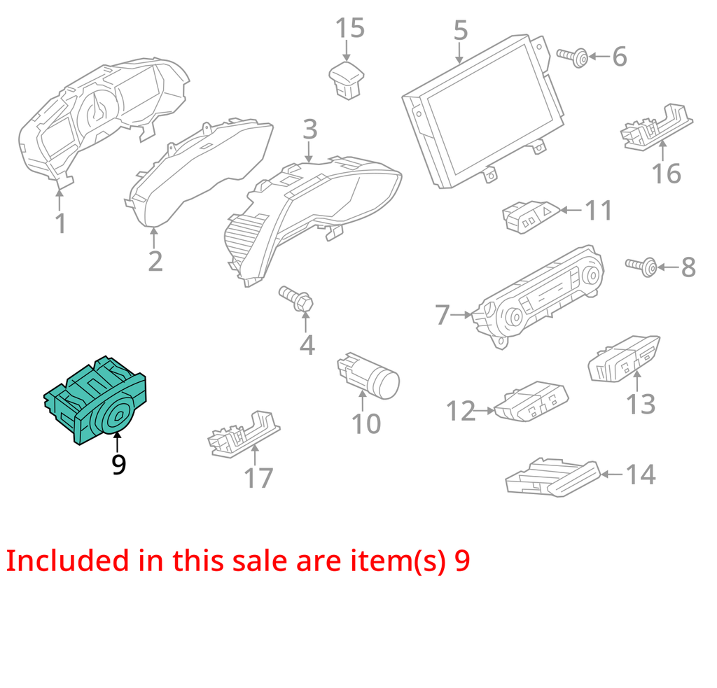 2013-2019 FORD ESCAPE HEADLIGHT FOG CONTROL SWITCH OEM