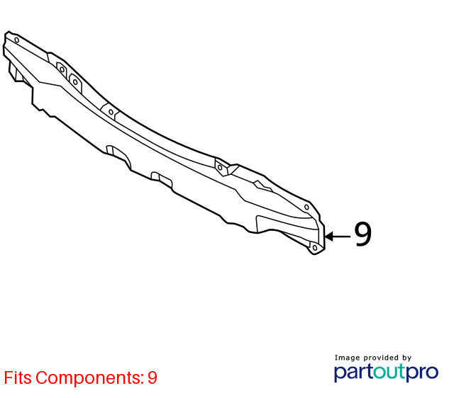 Used Rear Bumper Reinforcement Rear fits: 2012 Hyundai Accent Htbk Rear Grade A