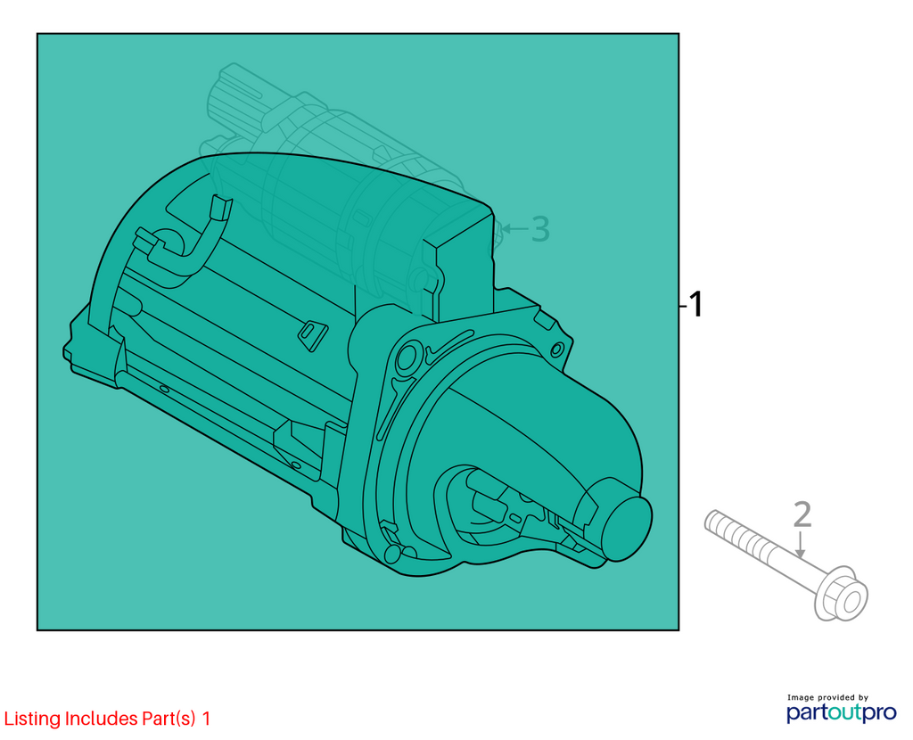 Used Starter Motor fits: 2022 Hyundai Sonata US built 2.5L w/o automatic engine
