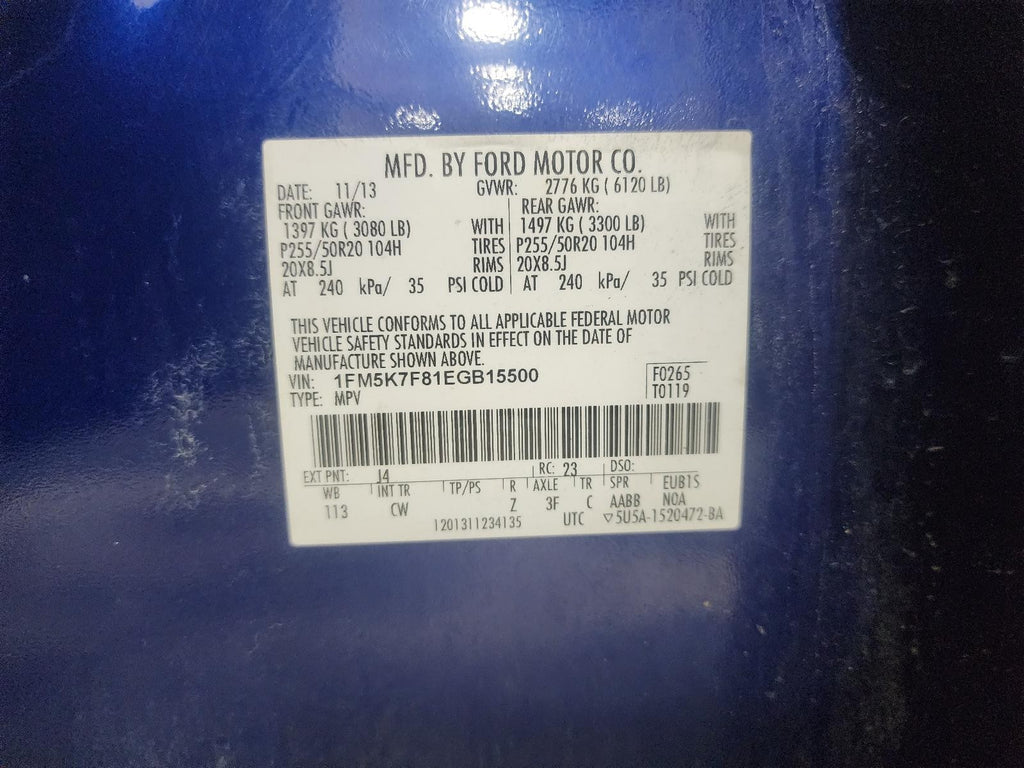 Used Engine Control Module (ECM) fits: 2014 Ford Explorer Electronic Control Mod