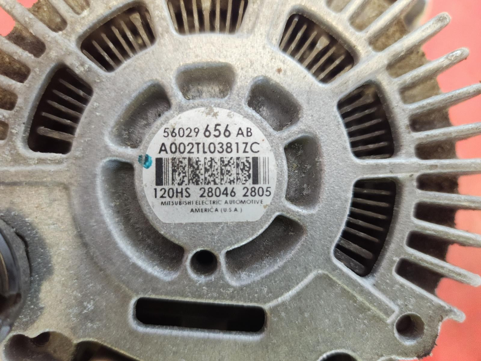 Used Alternator fits: 2016 Dodge Dart 2.0L 120 amp Grade B