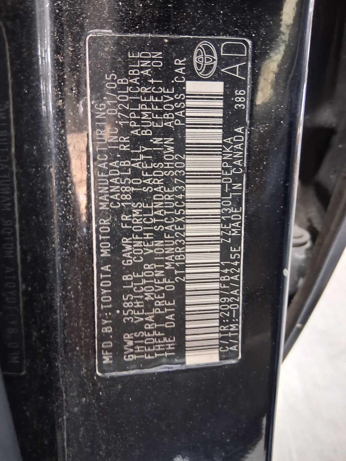 Used Speedometer Gauge fits: 2005 Toyota Corolla cluster only MPH LE Grade A