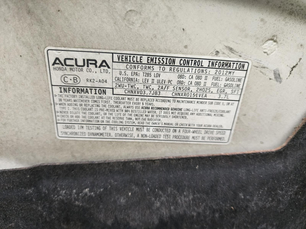 Used Starter Motor fits: 2012 Acura Tl AT Grade C