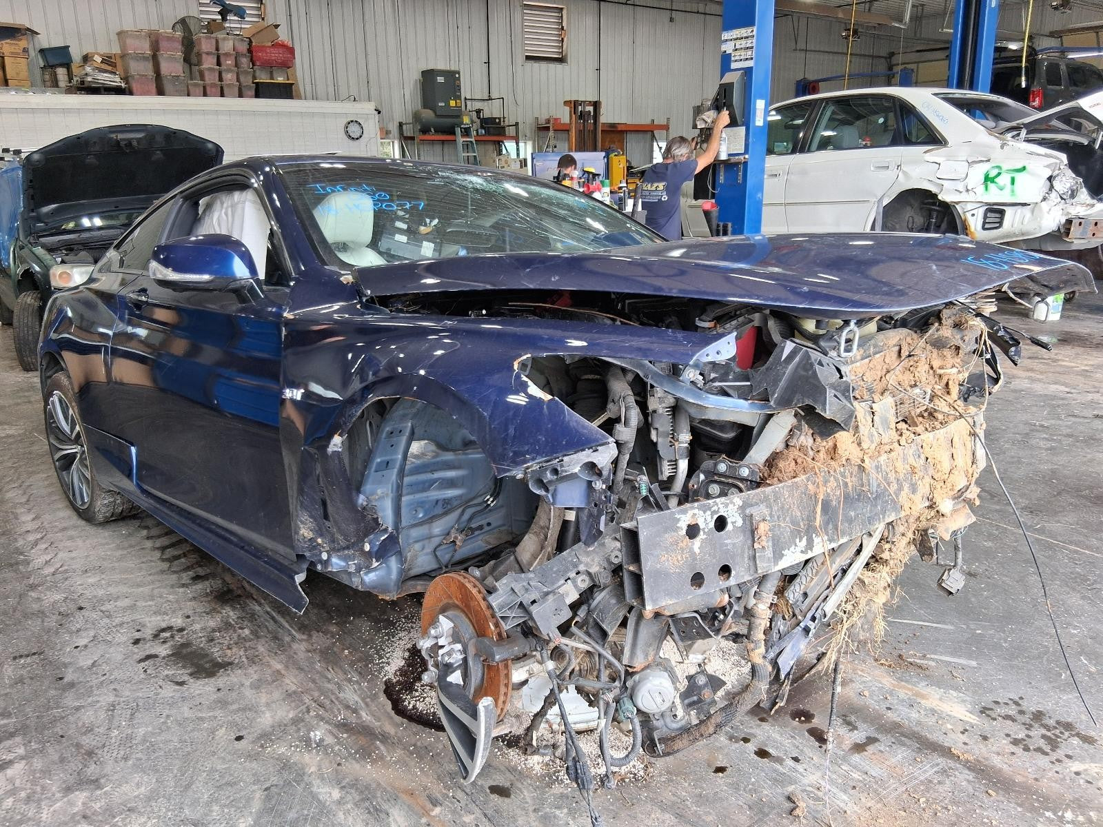 Used Rear Bumper Reinforcement Rear fits: 2018 Infiniti Q60 Rear Grade A