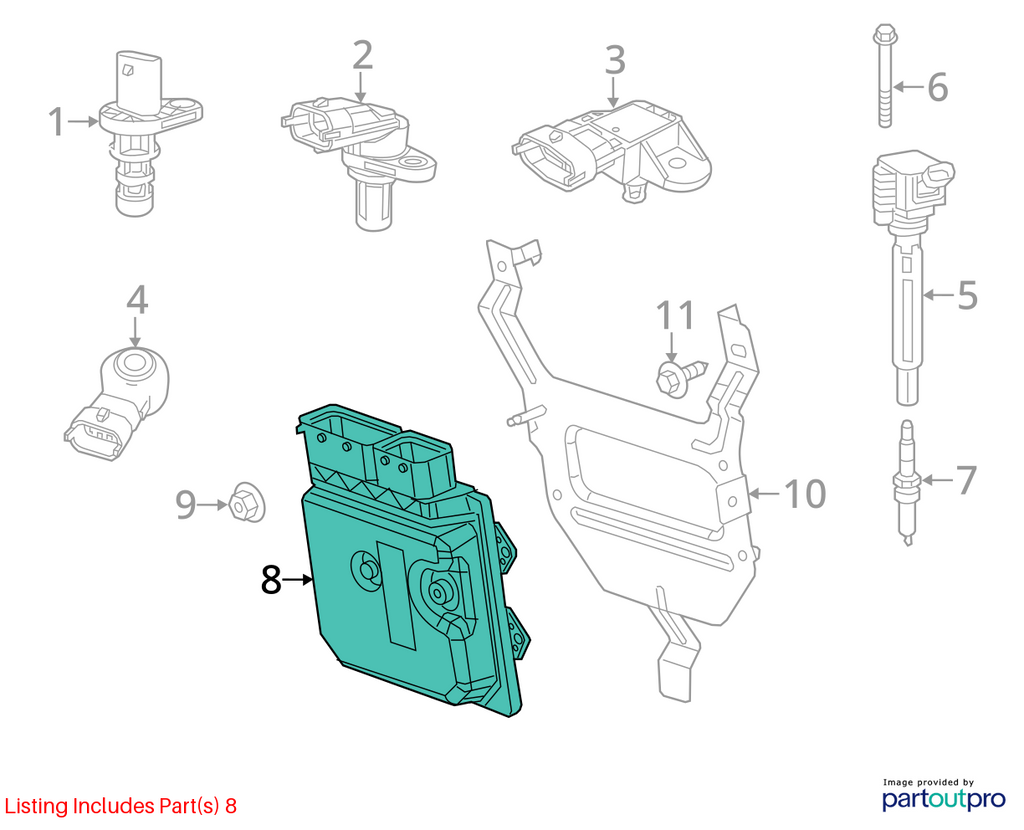 Used Engine Control Module (ECM) fits: 2016 Dodge Dart Electronic Control Module