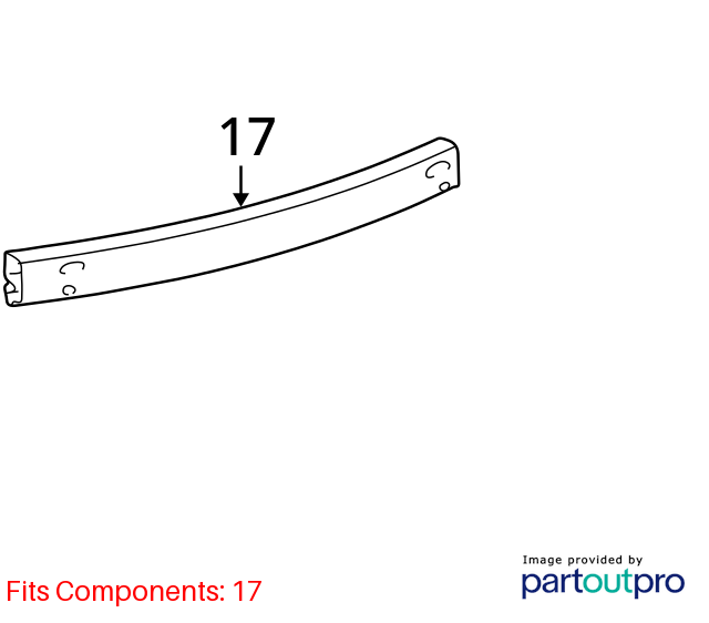 Used Rear Bumper Reinforcement Rear fits: 2002 Lexus ES300 Rear Grade A