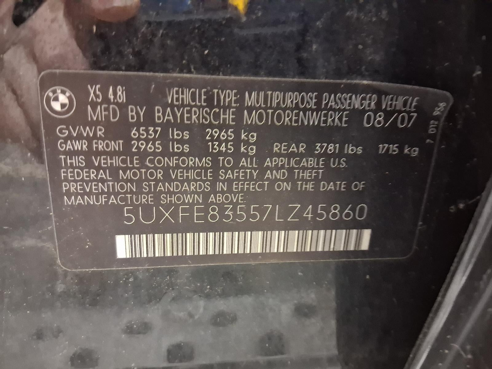 Used Engine Control Module (ECM) fits: 2007 Bmw X5 Electronic Control Module 4.8