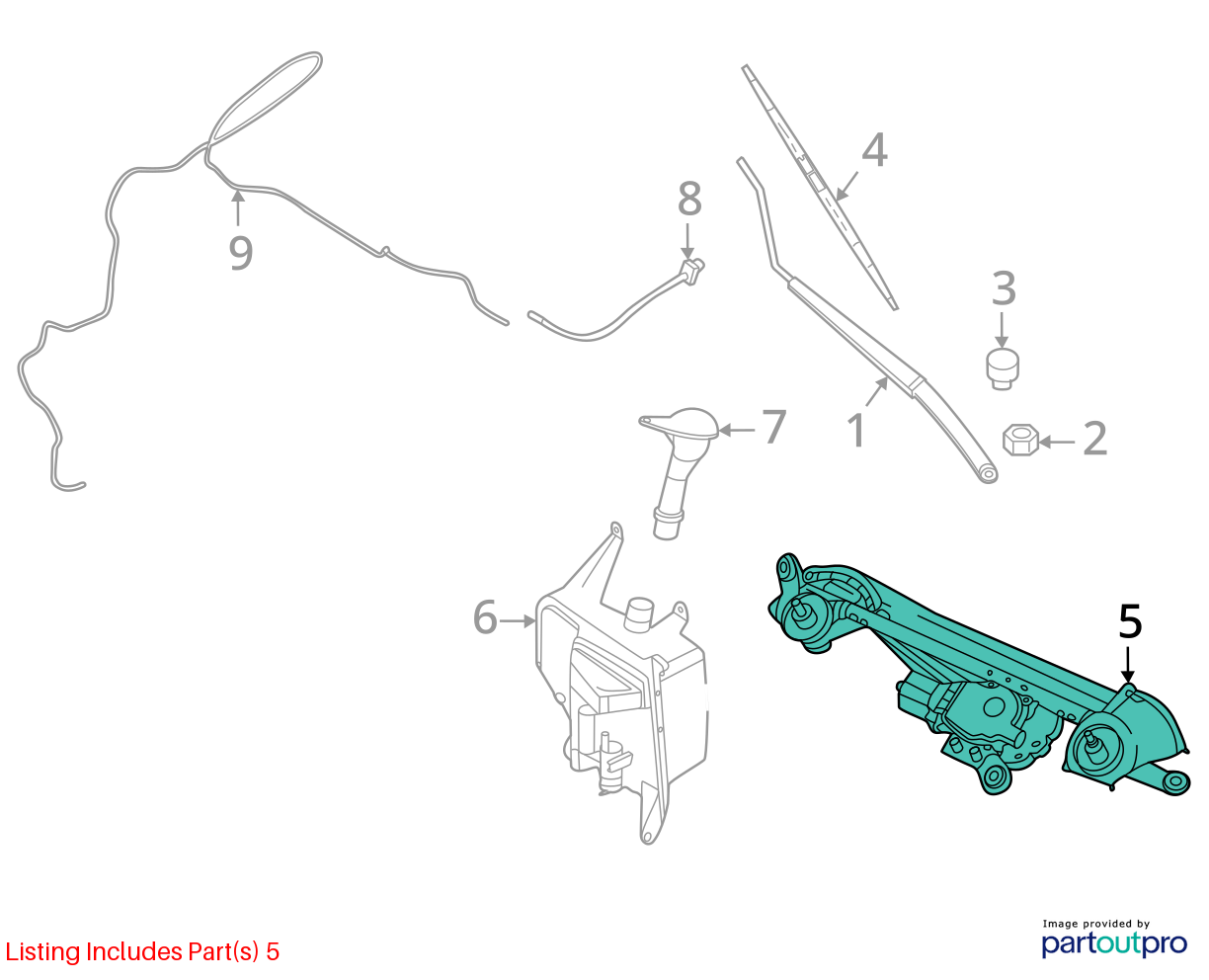 Used Windshield Wiper Motor fits: 2022 Nissan Sentra  Grade A